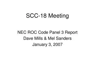 SCC-18 Meeting