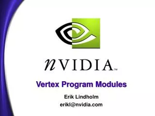 Vertex Program Modules