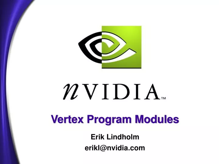 vertex program modules