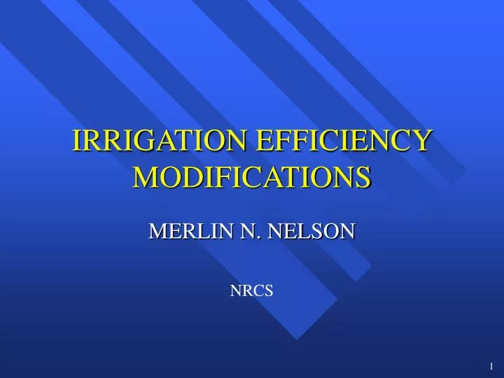 irrigation efficiency modifications