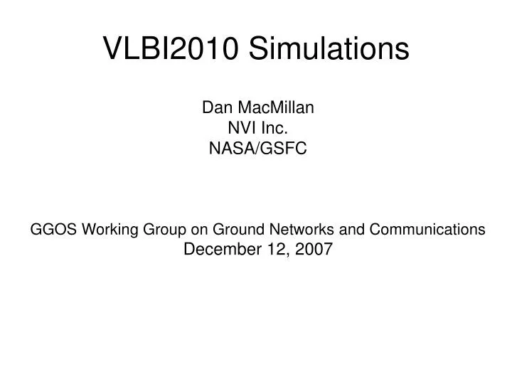 vlbi2010 simulations