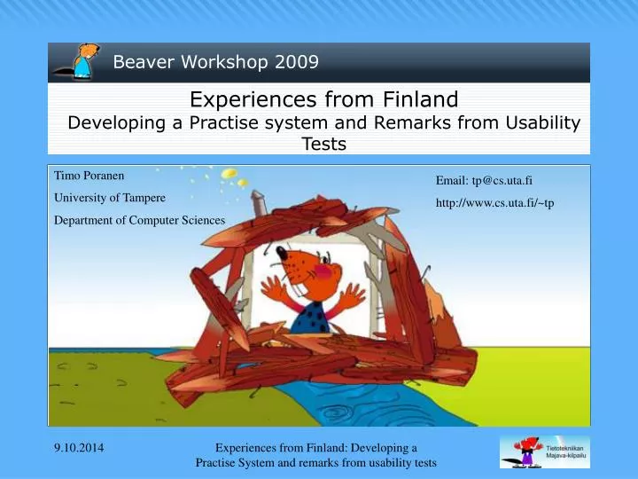 experiences from finland developing a practise system and remarks from usability tests