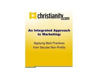 An Integrated Approach to Marketing: