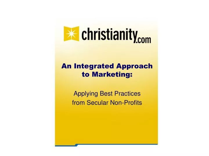 an integrated approach to marketing