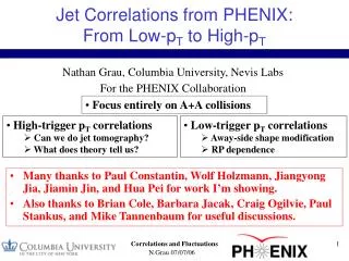 Jet Correlations from PHENIX: From Low-p T to High-p T