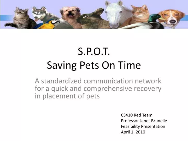 s p o t saving pets on time