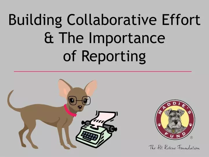 building collaborative effort the importance of reporting