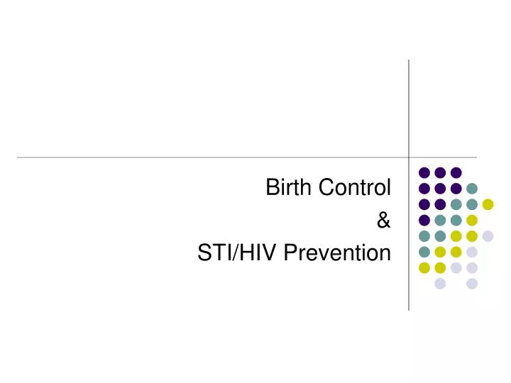 birth control sti hiv prevention