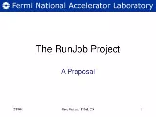 The RunJob Project