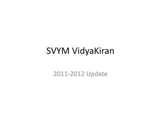 SVYM VidyaKiran