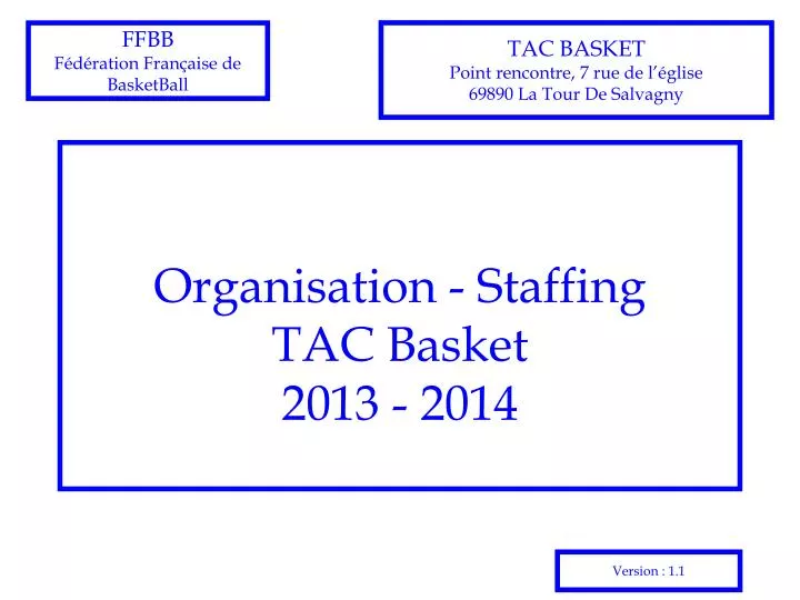 organisation staffing tac basket 2013 2014