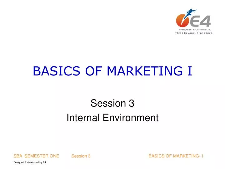 basics of marketing i