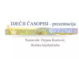 dje ji asopisi prezentacija