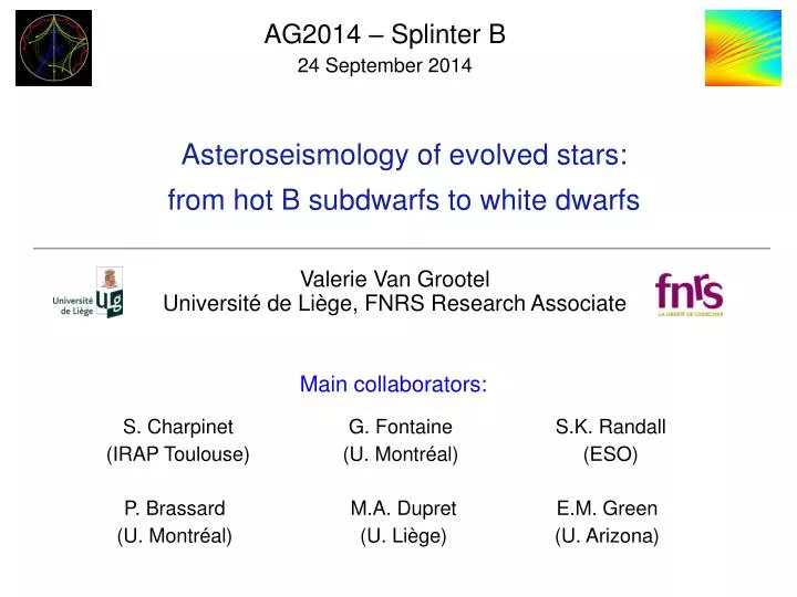 asteroseismology of evolved stars from hot b subdwarfs to white dwarfs