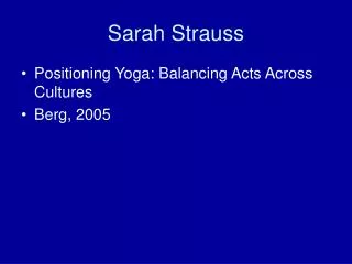 Sarah Strauss