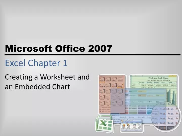excel chapter 1