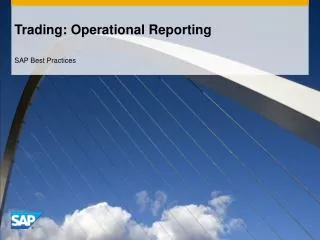 Trading: Operational Reporting
