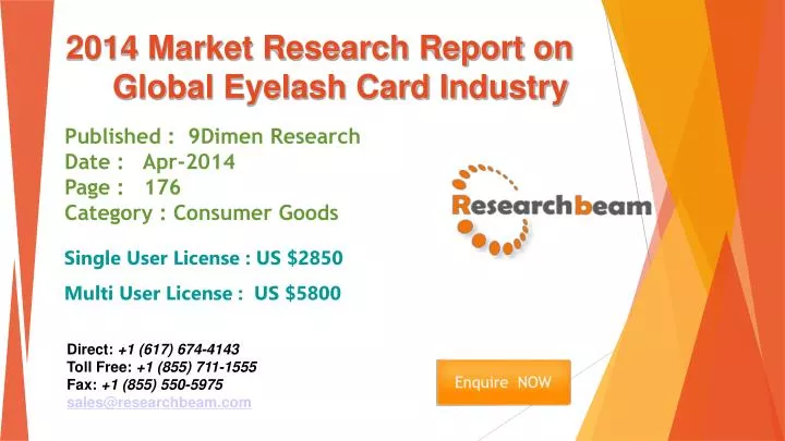 2014 market research report on global eyelash card industry
