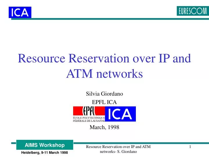 resource reservation over ip and atm networks