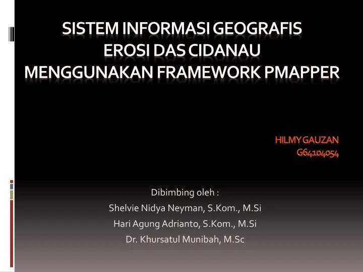 sistem informasi geografis erosi das cidanau menggunakan framework pmapper