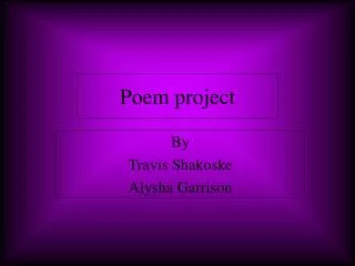 Poem project