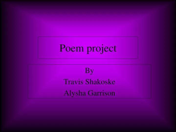 poem project