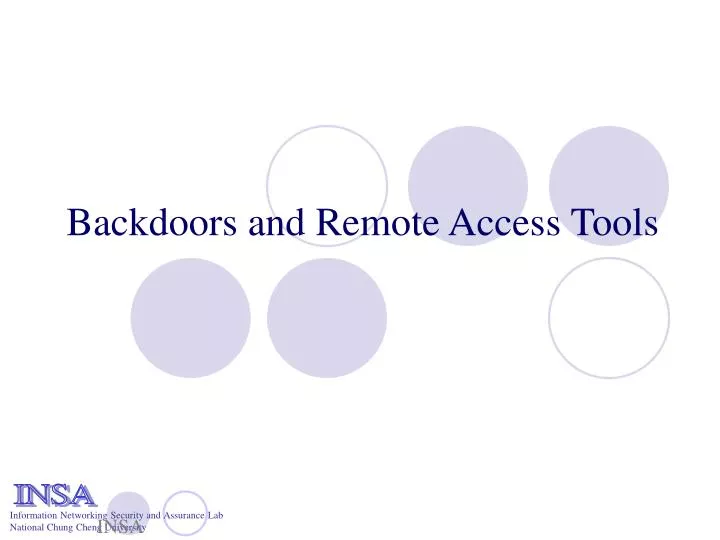 backdoors and remote access tools