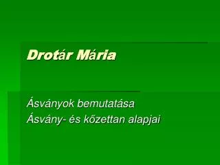 drot r m ria