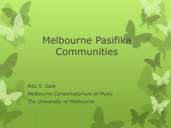 melbourne pasifika communities