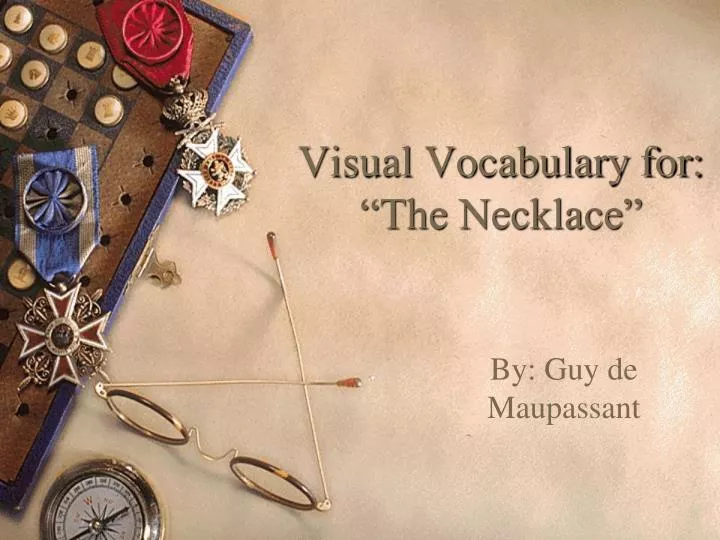 visual vocabulary for the necklace