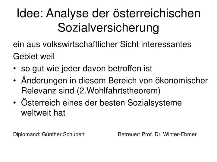 idee analyse der sterreichischen sozialversicherung