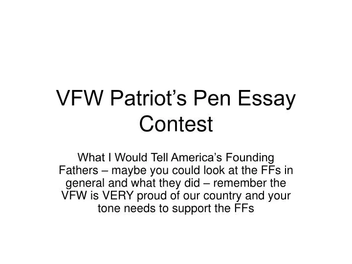 vfw patriot s pen essay contest