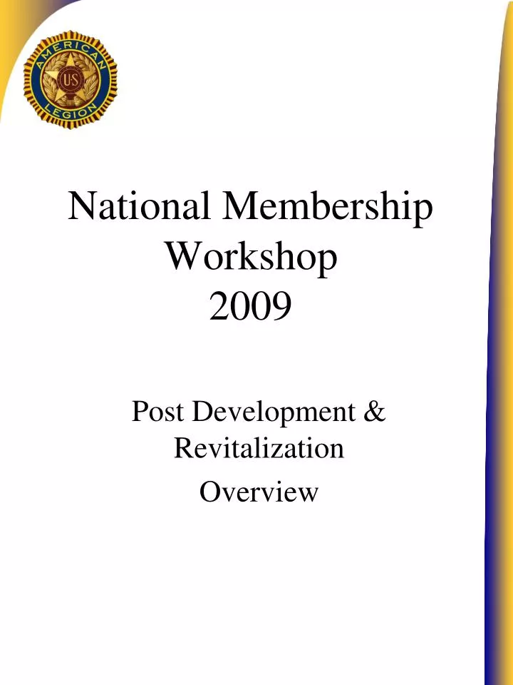 national membership workshop 2009