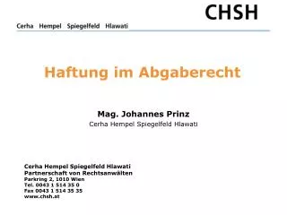 haftung im abgaberecht