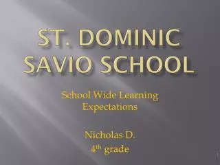 St. Dominic Savio School