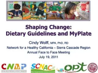 Shaping Change: Dietary Guidelines and MyPlate