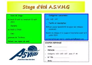 stage d t a s v h g