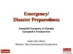 Emergency/ Disaster Preparedness - slide 1