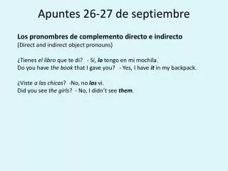 Apuntes 26-27 de septiembre