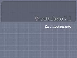 vocabulario 7 1
