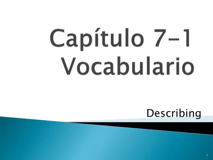 cap tulo 7 1 vocabulario