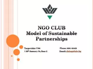 NGO CLUB Model of Sustainable Partnerships
