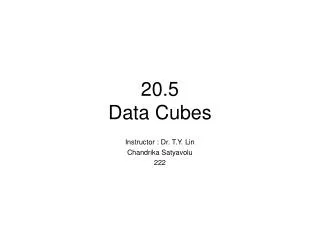 20.5 Data Cubes