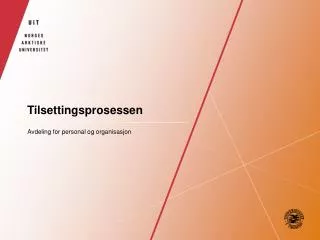 tilsettingsprosessen