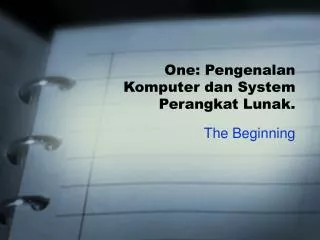 one pengenalan komputer dan system perangkat lunak