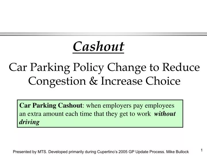 car parking policy change to reduce congestion increase choice