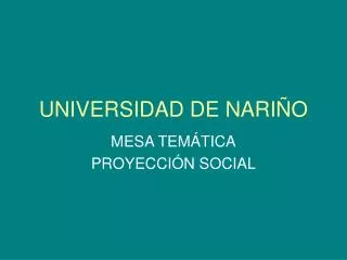 universidad de nari o
