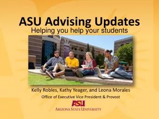 ASU Advising Updates
