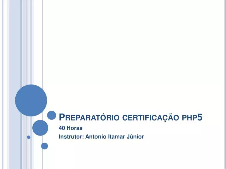 preparat rio certifica o php5