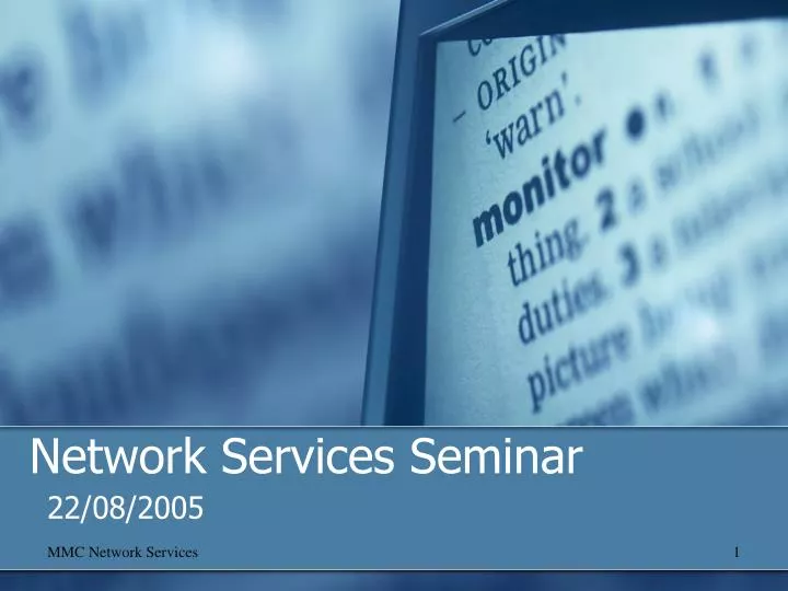 network services seminar